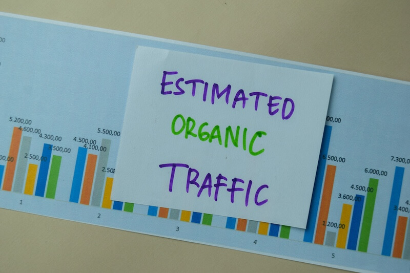 Estimated organic traffic graph