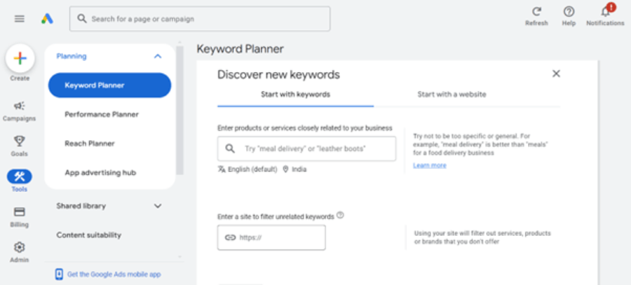 Google Keyword Planner