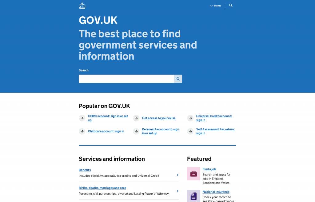 GOV UK Site